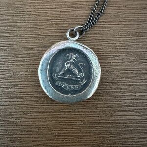 Pyrrha Silver Signature Talisman Necklace - Lion